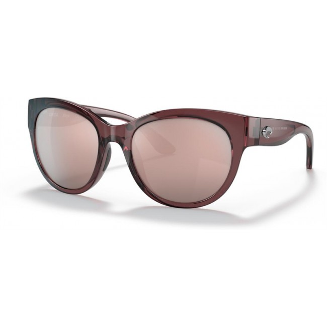 Costa Maya Shiny Urchin Crystal Frame Copper Silver Lens Sunglasses