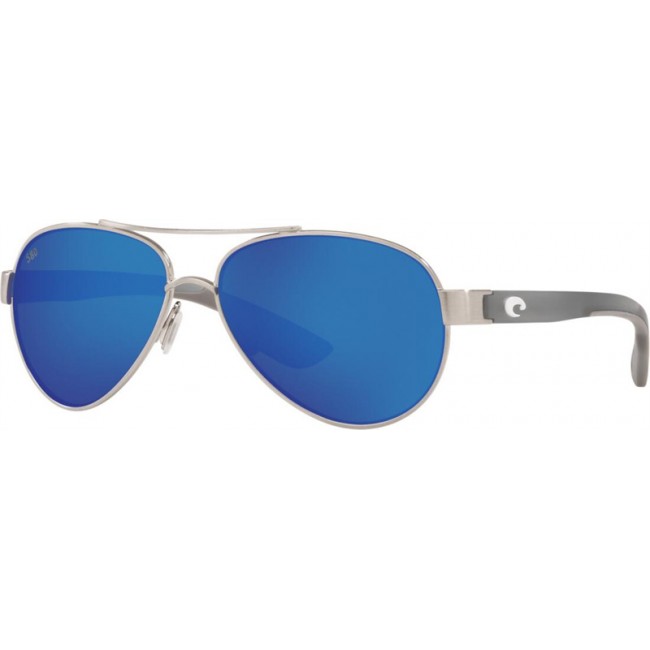 Costa Ocearch Loreto Ocearch Brushed Silver Frame Blue Lens Sunglasses