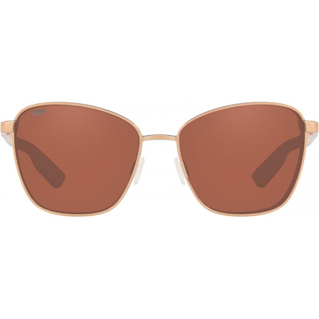 Costa Paloma Brushed Rose Gold Frame Copper Lens Sunglasses