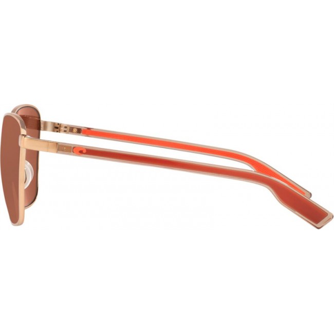 Costa Paloma Brushed Rose Gold Frame Copper Lens Sunglasses