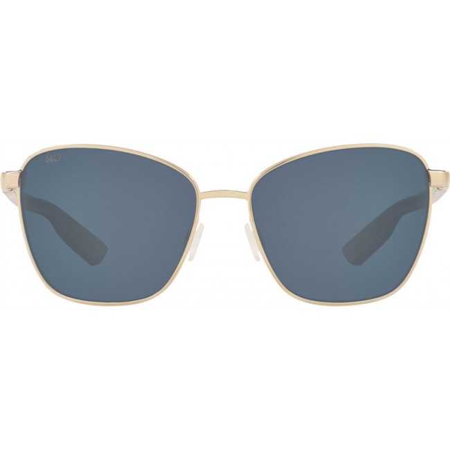 Costa Paloma Shiny Gold Frame Grey Lens Sunglasses