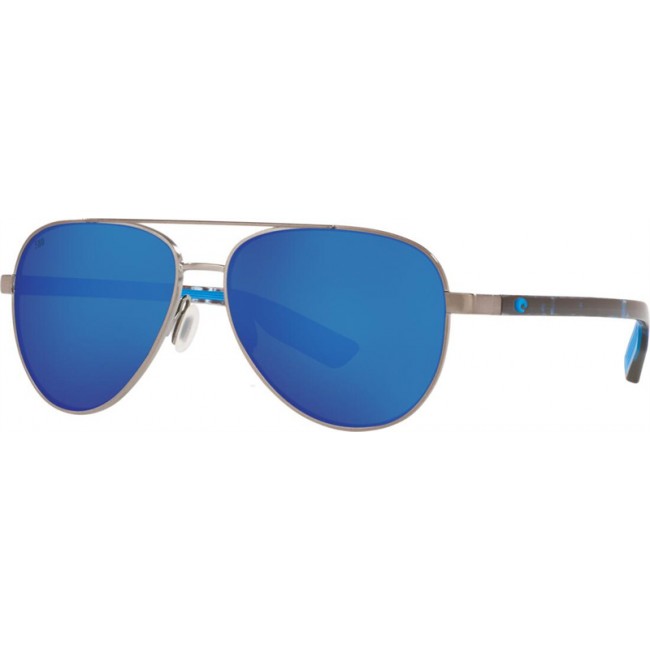 Costa Peli Brushed Gunmetal Frame Blue Lens Sunglasses