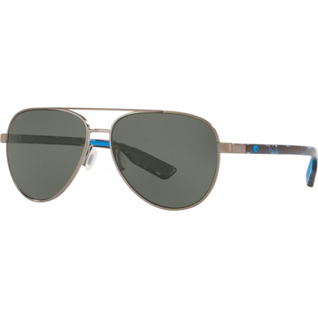 Costa Peli Brushed Gunmetal Frame Grey Lens Sunglasses