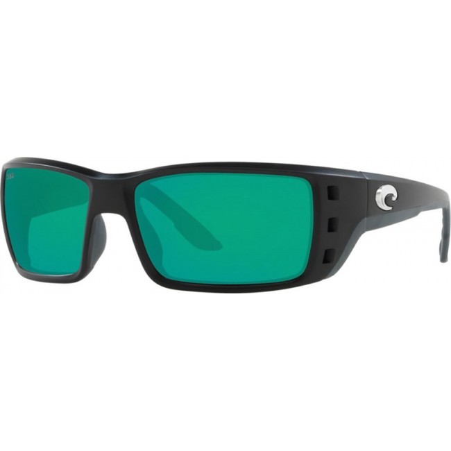 Costa Permit Matte Black Frame Green Lens Sunglasses