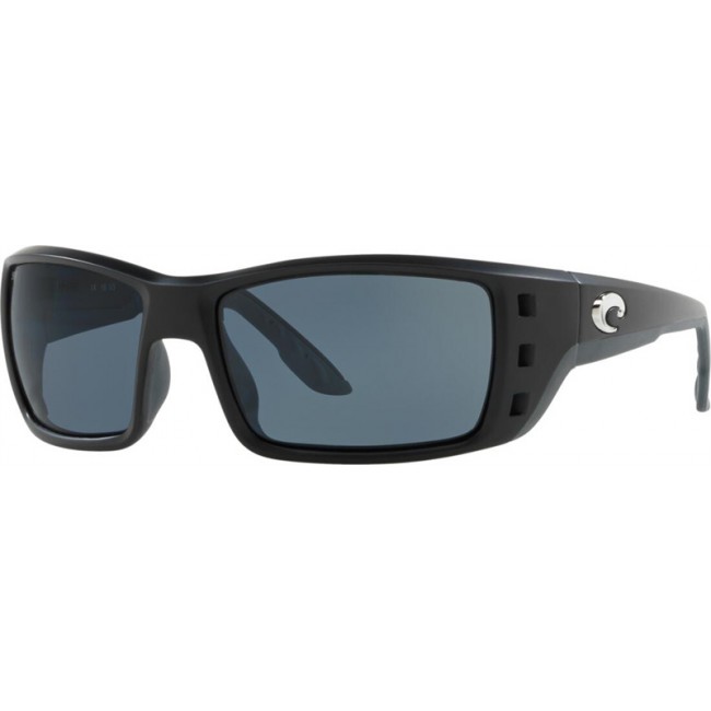 Costa Permit Matte Black Frame Grey Lens Sunglasses