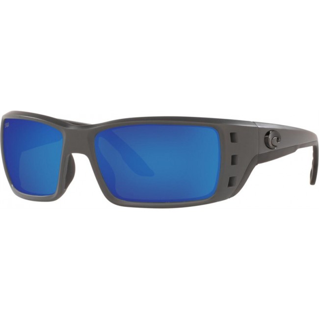 Costa Permit Matte Gray Frame Blue Lens Sunglasses