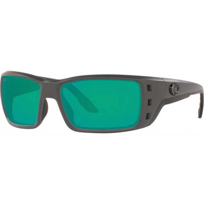 Costa Permit Matte Gray Frame Green Lens Sunglasses