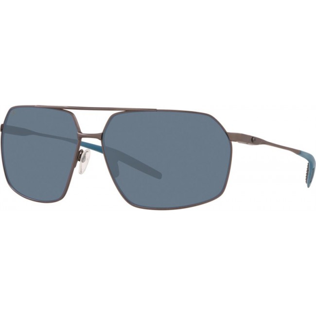 Costa Pilothouse Matte Dark Gunmetal Frame Grey Lens Sunglasses