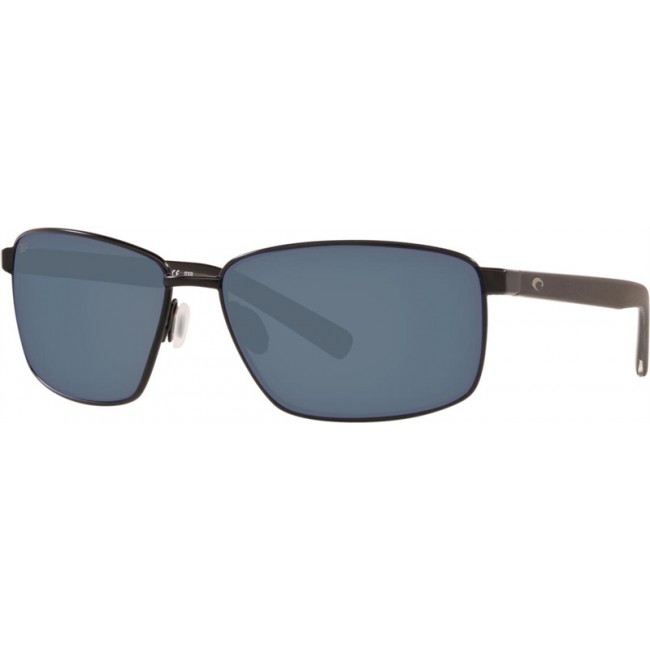 Costa Ponce Matte Black Frame Grey Lens Sunglasses