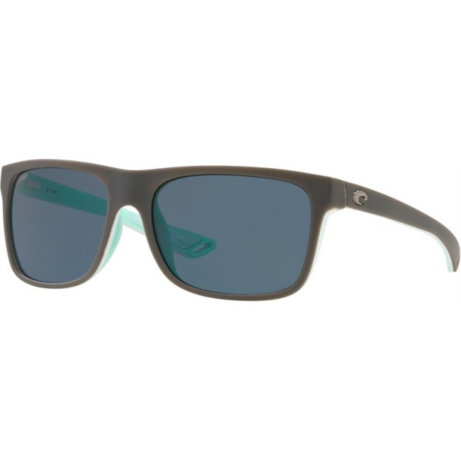 Costa Remora Matte Gray/White/Mint Frame Grey Lens Sunglasses