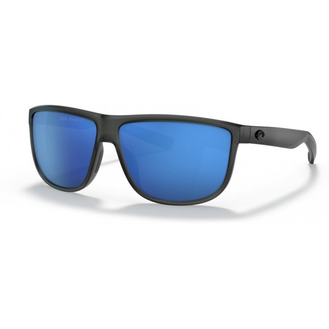Costa Rincondo Matte Smoke Crystal Frame Blue Lens Sunglasses