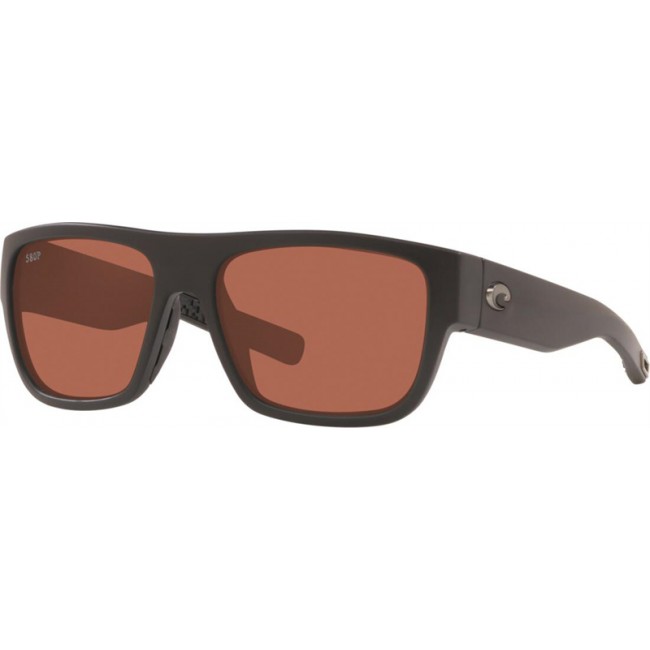 Costa Sampan Matte Black Frame Copper Lens Sunglasses