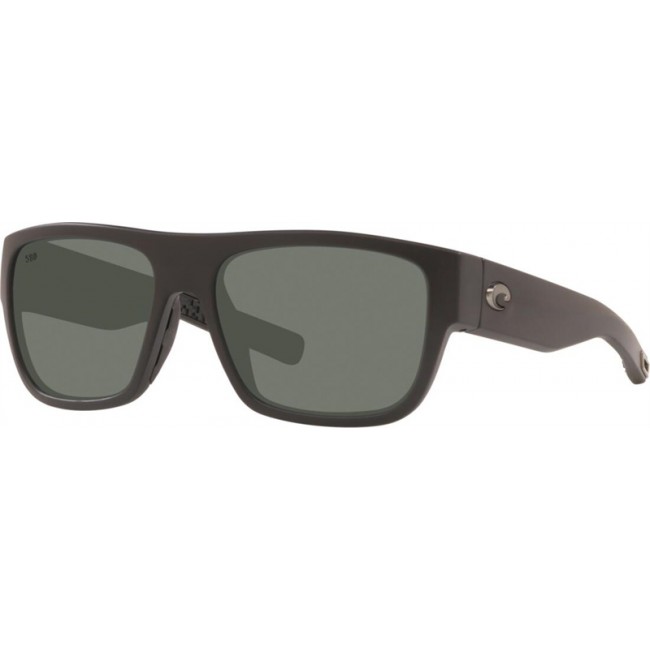 Costa Sampan Matte Black Frame Grey Lens Sunglasses