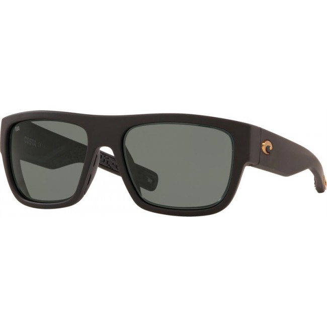 Costa Sampan Matte Black Ultra Frame Grey Lens Sunglasses