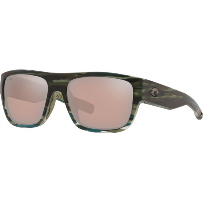 Costa Sampan Matte Reef Frame Copper Silver Lens Sunglasses