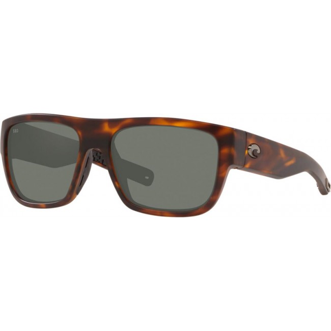 Costa Sampan Matte Tortoise Frame Grey Lens Sunglasses