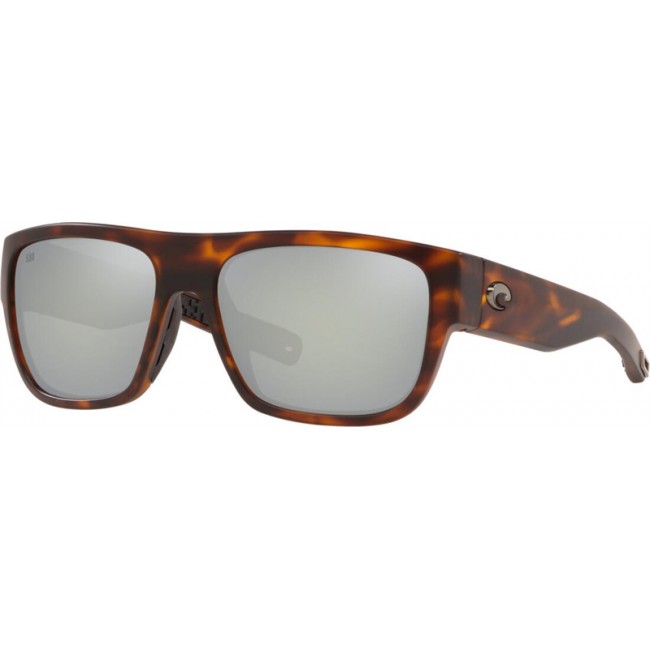 Costa Sampan Matte Tortoise Frame Grey Silver Lens Sunglasses