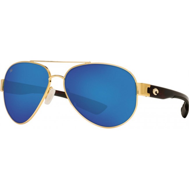 Costa South Point Gold Frame Blue Lens Sunglasses