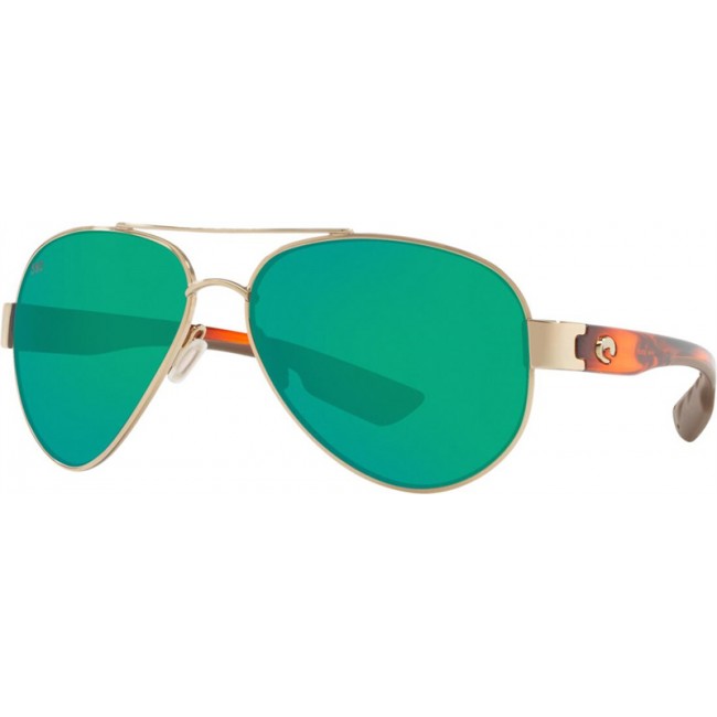Costa South Point Rose Gold Frame Green Lens Sunglasses
