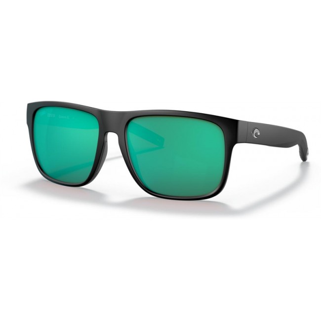 Costa Spearo XL Matte Black Frame Green Lens Sunglasses