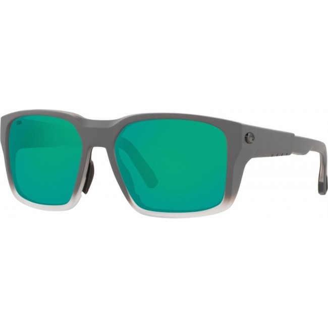Costa Tailwalker Matte Fog Gray Frame Green Lens Sunglasses
