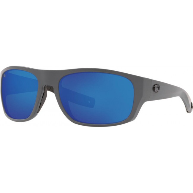 Costa Tico Matte Gray Frame Blue Lens Sunglasses