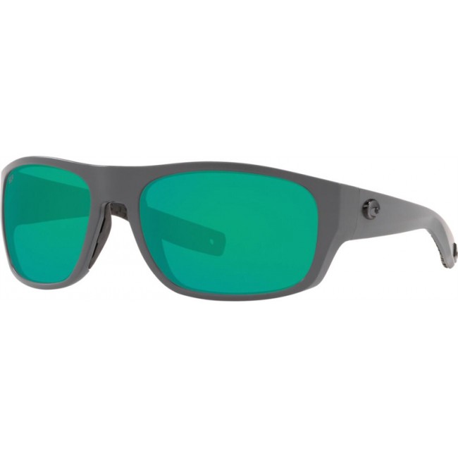 Costa Tico Matte Gray Frame Green Lens Sunglasses