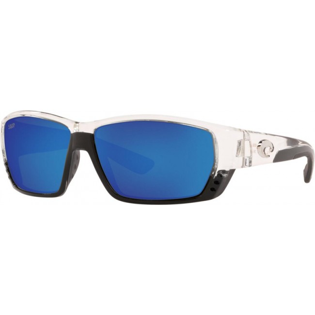Costa Tuna Alley Shiny Crystal Frame Blue Lens Sunglasses