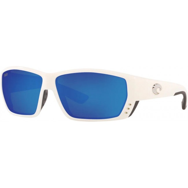 Costa Tuna Alley White Frame Blue Lens Sunglasses