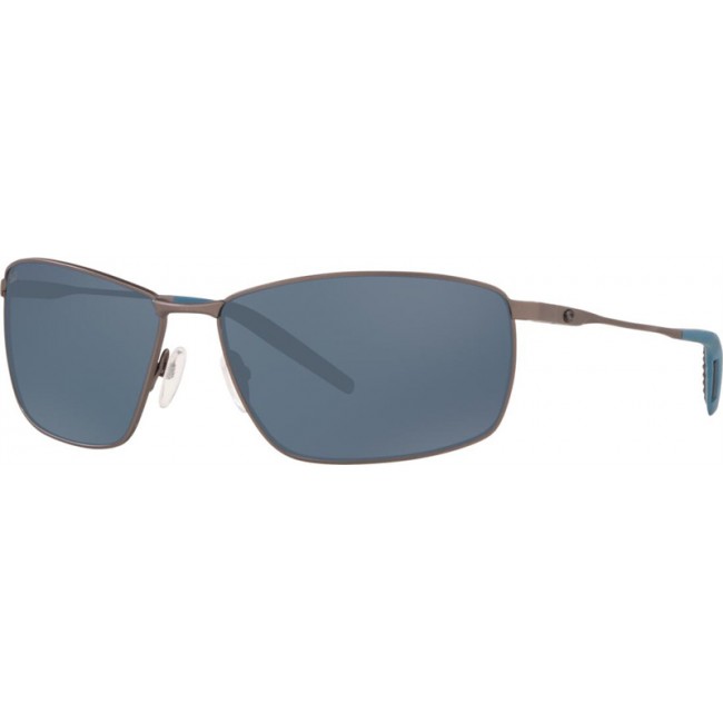 Costa Turret Matte Dark Gunmetal Frame Grey Lens Sunglasses