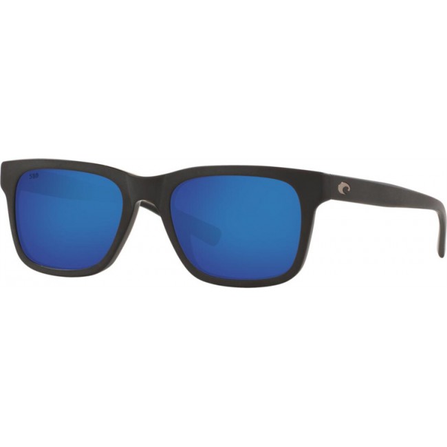 Costa Tybee Matte Black Frame Blue Lens Sunglasses