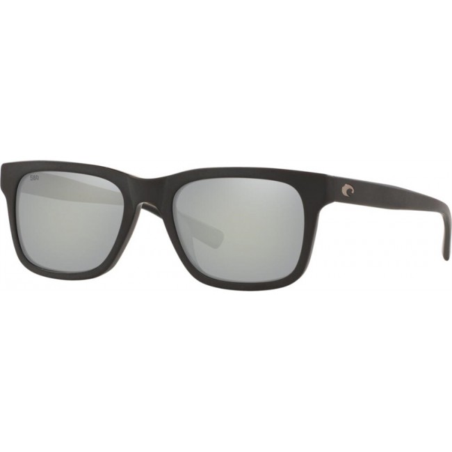 Costa Tybee Matte Black Frame Grey Silver Lens Sunglasses