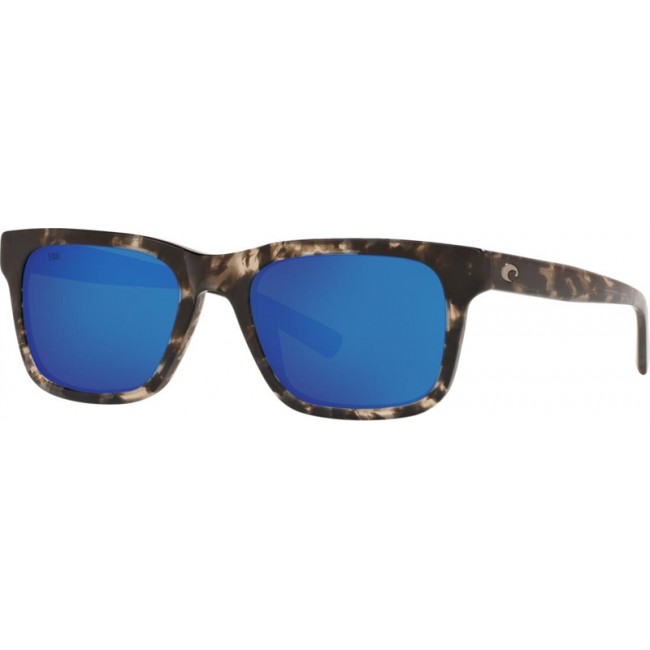 Costa Tybee Shiny Black Kelp Frame Blue Lens Sunglasses