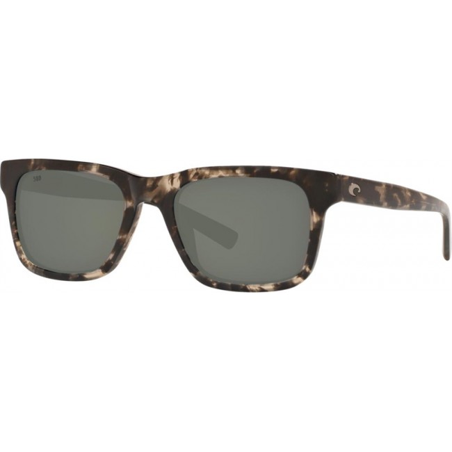 Costa Tybee Shiny Black Kelp Frame Grey Lens Sunglasses