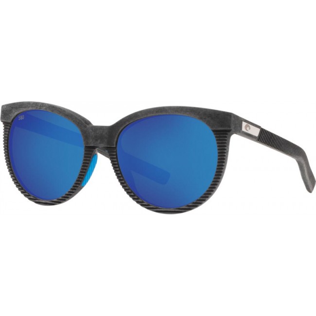 Costa Victoria Net Gray With Blue Rubber frame Blue lens Sunglasses