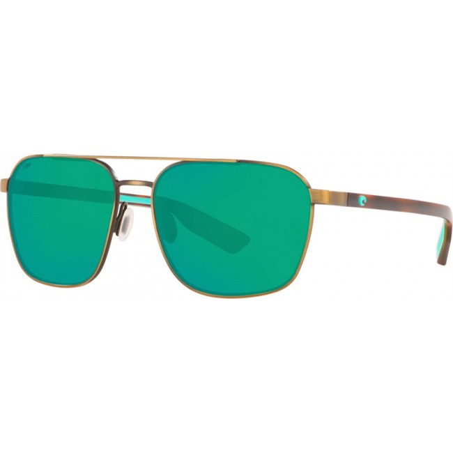 Costa Wader Antique Gold frame Green lens Sunglasses
