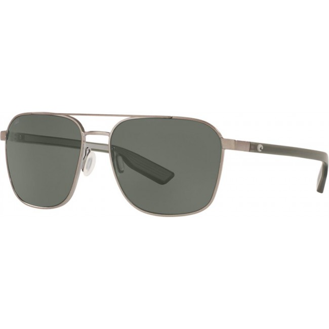 Costa Wader Brushed Gunmetal frame Grey lens Sunglasses