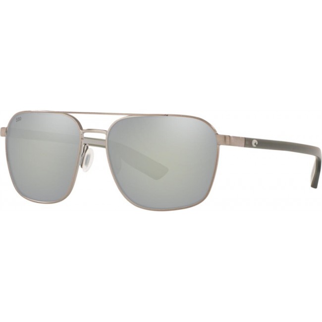 Costa Wader Brushed Gunmetal frame Grey Silver lens Sunglasses