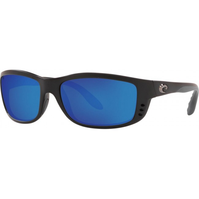 Costa Zane Matte Black Frame Blue Lens Sunglasses