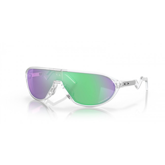 Oakley CMDN Matte Clear Frame Prizm Road Jade Lens Sunglasses