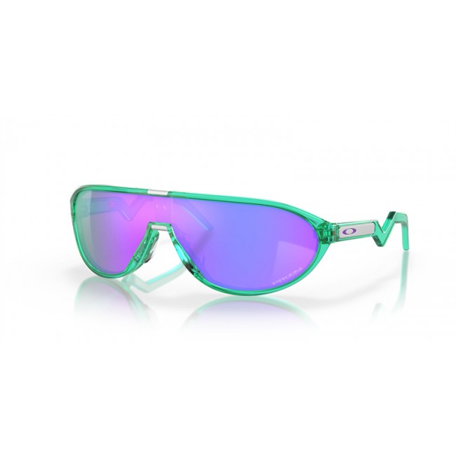 Oakley CMDN Translucent Celeste Frame Prizm Violet Lens Sunglasses