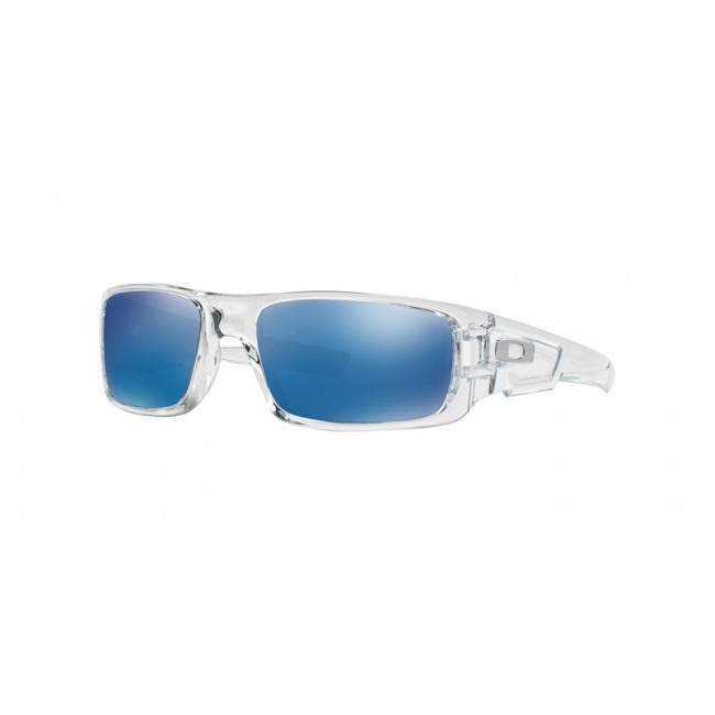 Oakley Crankshaft Polished Clear Frame Ice Iridium Lens Sunglasses