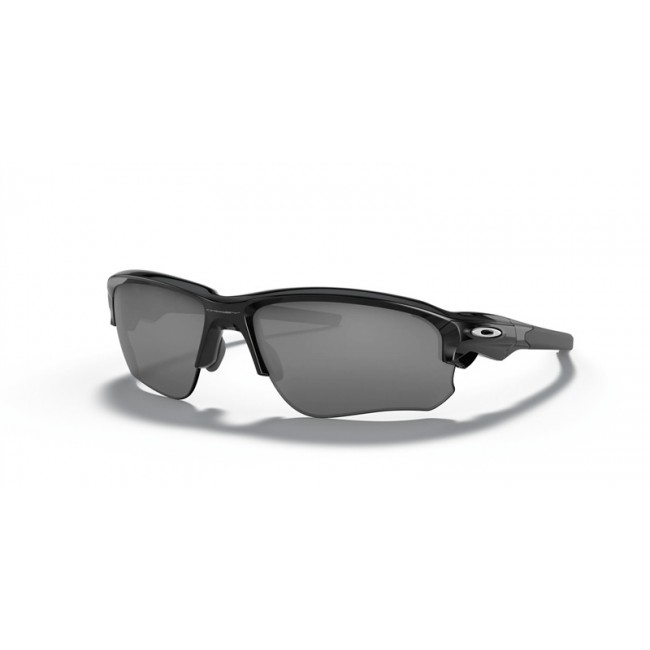 Oakley Flak Draft Low Bridge Fit Polished Black Frame Black Iridium Lens Sunglasses