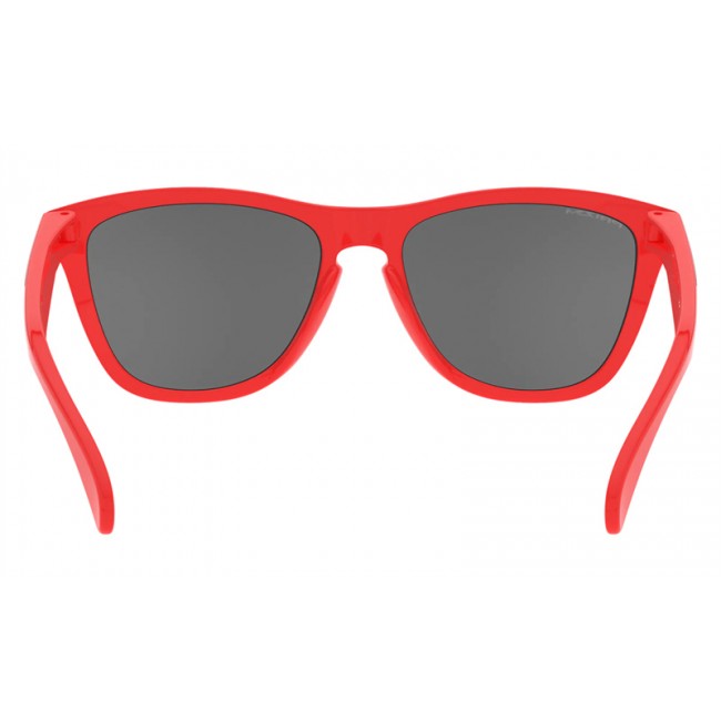 Oakley Frogskins 50/50 Collection Bright Red Black Frame Prizm Black Lens Sunglasses