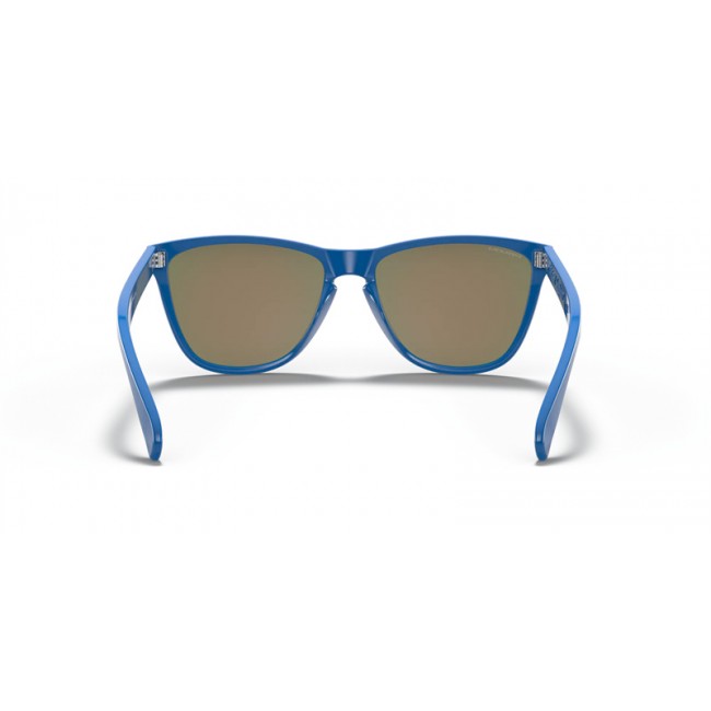 Oakley Frogskins Frogskins 35th Anniversary Low Bridge Fit Primary Blue Frame Prizm Ruby Lens Sunglasses