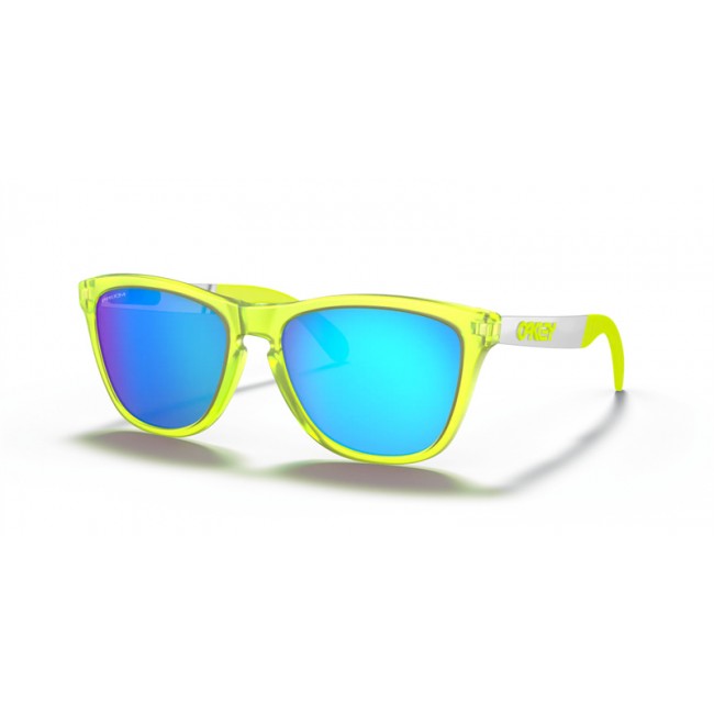 Oakley Frogskins Mix Low Bridge Fit Matte Uranium Frame Prizm Sapphire Lens Sunglasses