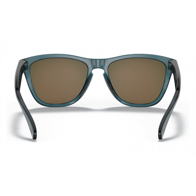 Oakley Frogskins Crystal Black Frame Prizm Sapphire Polarized Lens Sunglasses