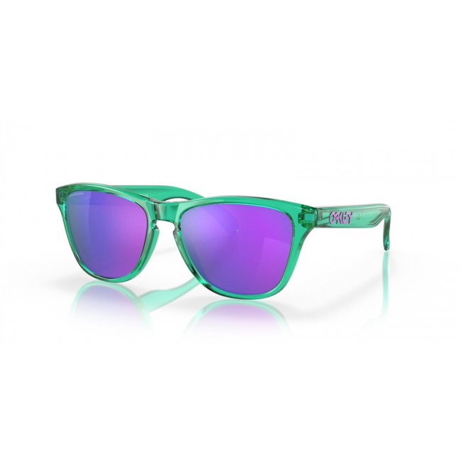 Oakley Frogskins XS Youth Fit Shift Collection Transparent Celeste Frame Prizm Violet Lens Sunglasses