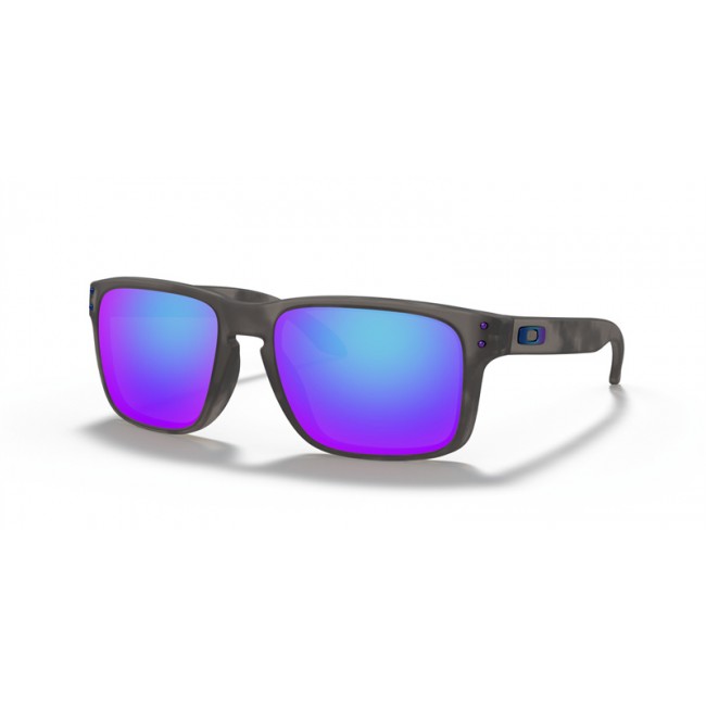 Oakley Holbrook Low Bridge Fit Matte Black Tortoise Frame Prizm Sapphire Polarized Lens Sunglasses