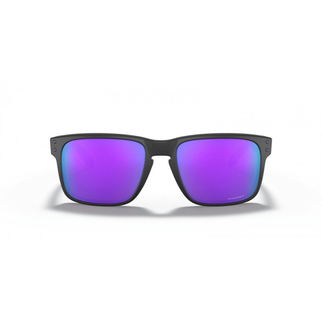 Oakley Holbrook Low Bridge Fit Matte Black Frame Prizm Violet Lens Sunglasses